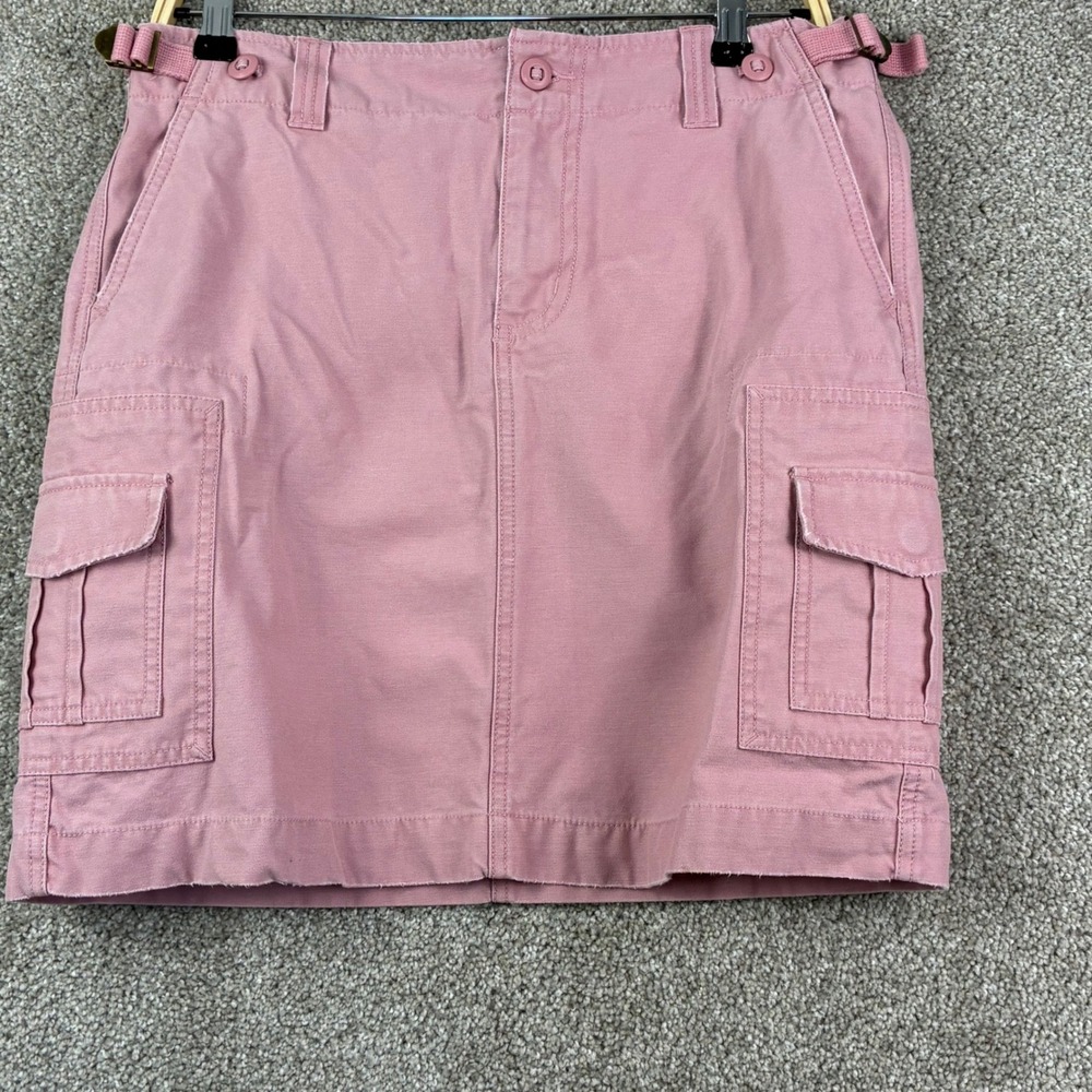 Vintage Old Navy Cargo Mini Skirt Size 8 Pink Y2K Utility Gorpcore Barbiecore